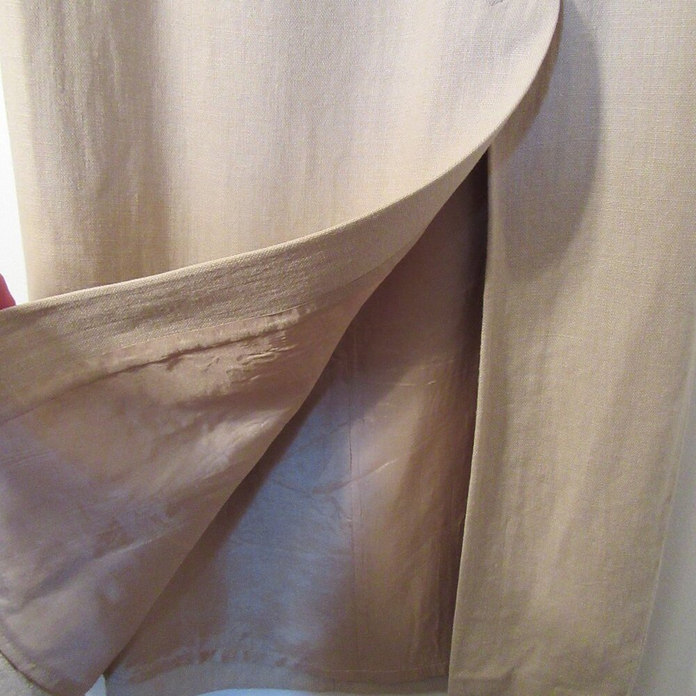 Olsen Collection Long Linen Skirt, Natural